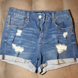 Aeropostale Distressed Blue Denim Shorts